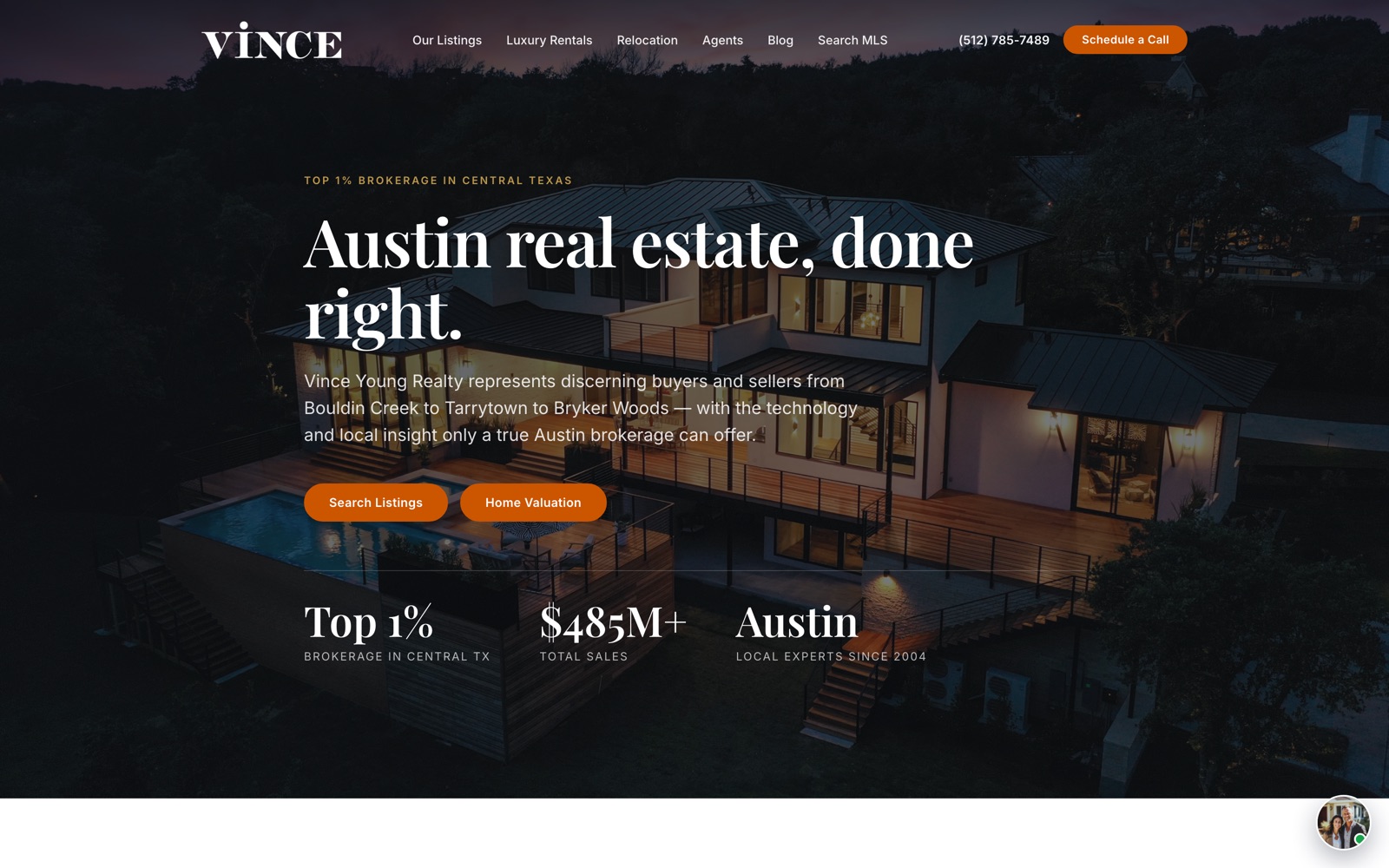 vinceyoungrealty.com — a live Studio-powered brokerage site